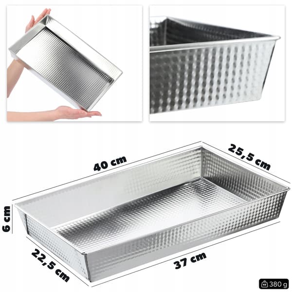 KADAX Rektangulär Bakplåt 40x25x6cm