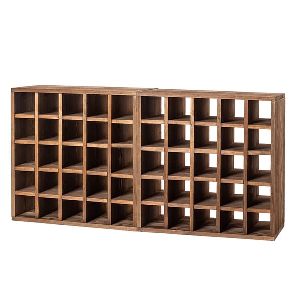 KADAX Vinställ i trä, 50 flaskor, alkoholskåp, 104 cm, set om 2