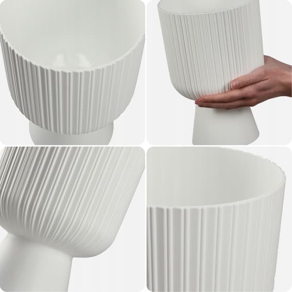KADAX Blomkruka Blomkruka Gräsmatta Plastskydd 18 cm Blomställ Vit