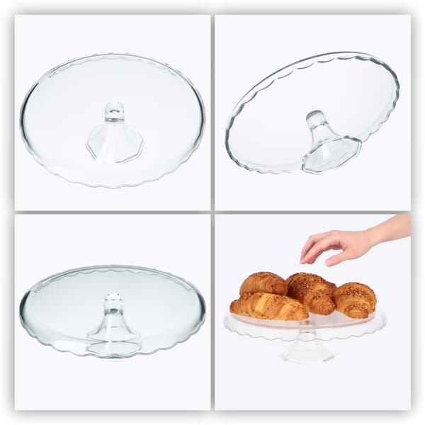 KADAX Tårtfat Glas Fruktfat på Ben 32 cm