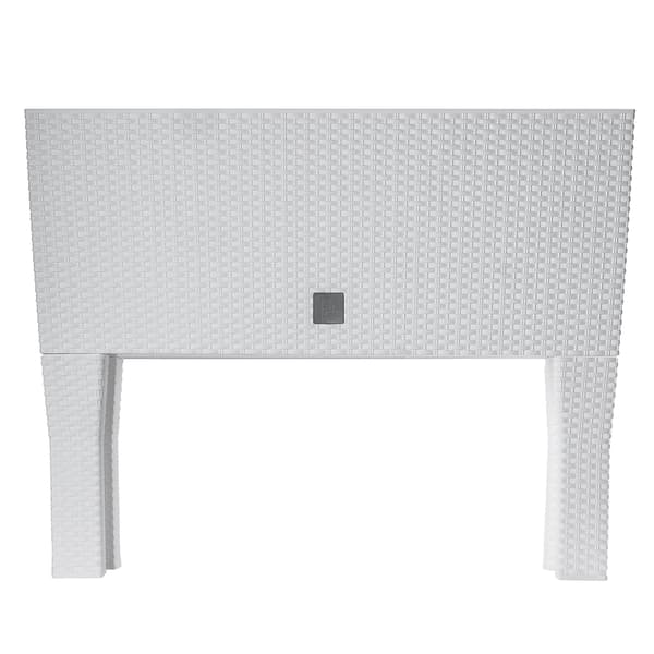 KADAX Blomkruka Trädgårdsplantering + Insats Blomlåda på Ben Vit 80cm