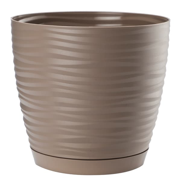 KADAX Urtepotte 15cm Rund Plastik Urtepotte Beige
