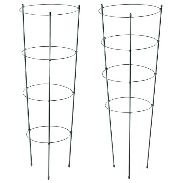 KADAX Ringstøtte til planter og blomster 90 cm metalstøtteringe 6 stk.