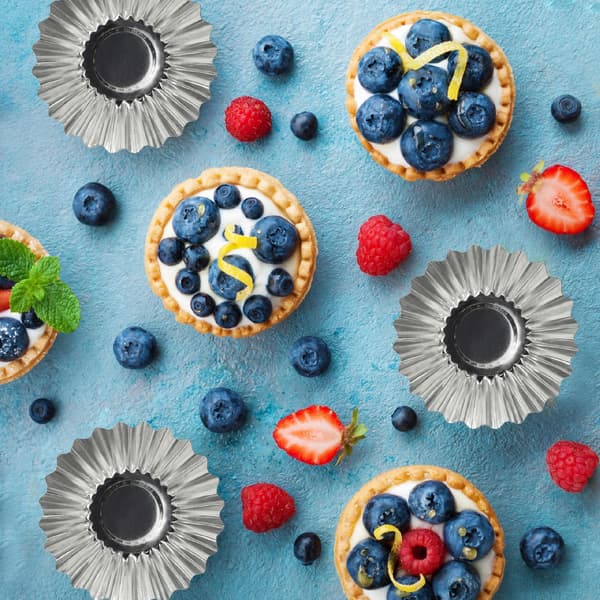 KADAX Sæt med 10 metalforme til muffins, cupcakes og tærter, 7 cm