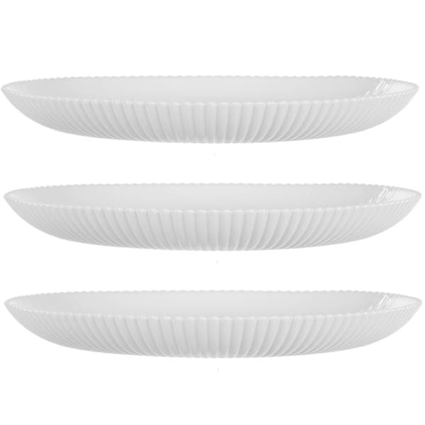 KADAX 3x Desserttallrikar 19 cm Kaktallrikar Räfflade Glastallrikar Små