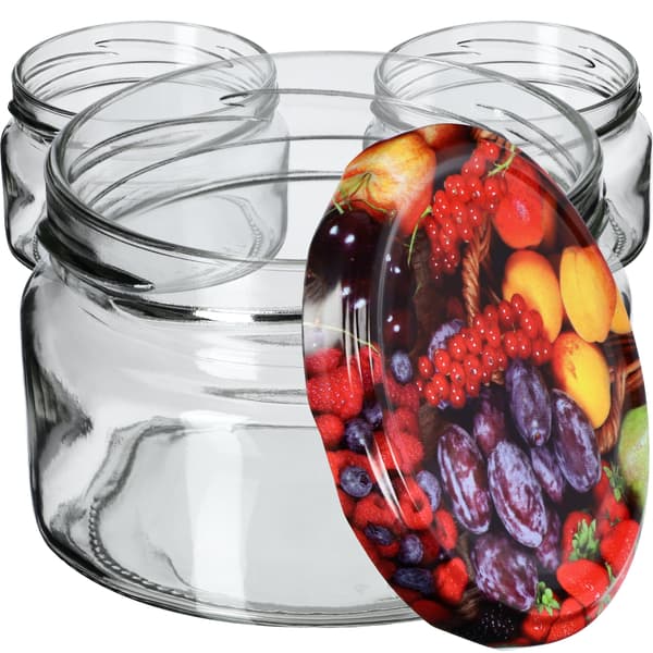 KADAX Denia säilykepurkit 250ml 10kpl 82mm + "Fruit" kansi