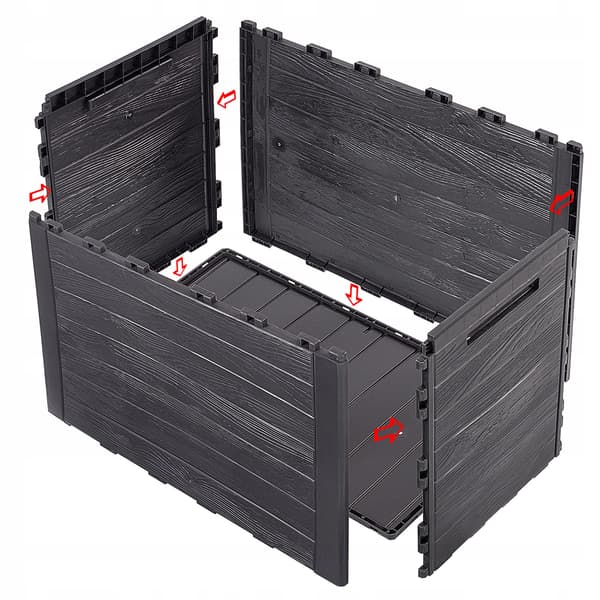 KADAX Haveboks Balkonboks 190L Til Have Balkon Terrasse Brun