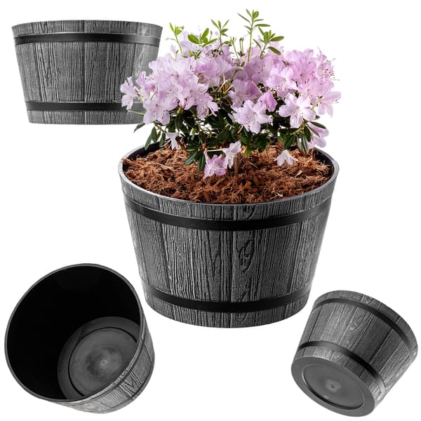 KADAX Blomkruka Trädgårdsblomkruka Rund Plastblomkruka 30cm