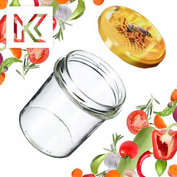 KADAX Avila muurauspurkit 350ml 50kpl 82mm + "Bee" kansi
