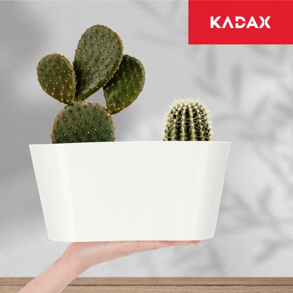 KADAX Blomkruka, Blomkruka, Plastlock, 27 cm, Blomställning, Balkong, Vit