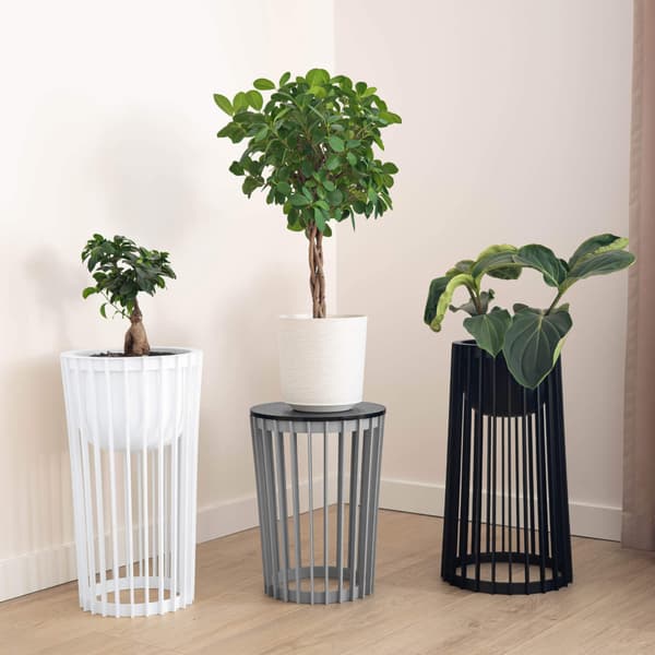 KADAX Stående Blomsterstativ til Blomster og Planter Loft Dobbeltsidet Sort 39,5 cm