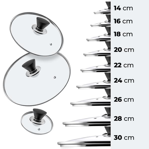 KADAX Glaslock 28cm Grytpanna Universal Värmebeständig