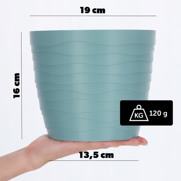 KADAX Urtepotte Urtepottedæksel Grøn Rund 19cm Plast