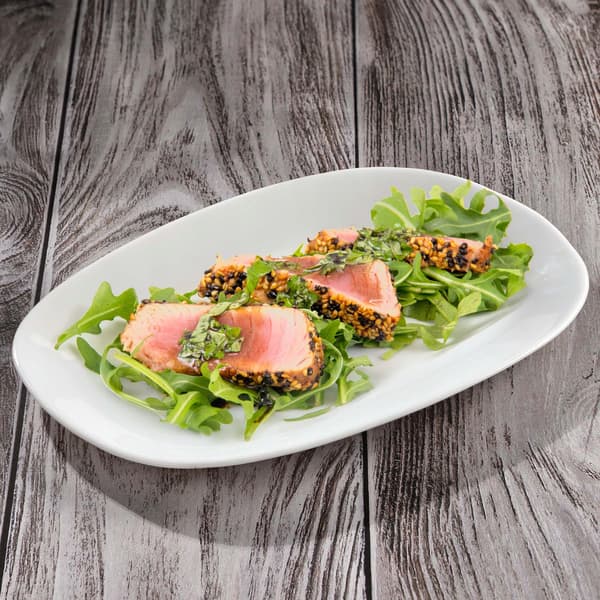 KADAX Ovalt Glas Serveringsfad 22x16 cm Til Snacks Hvid