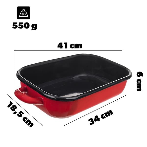 KADAX Stor gasemaljerad induktionsugnspanna 41 cm 3,4L