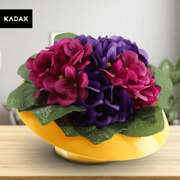 KADAX Urtepotteskjuler til Kompositioner Dekorationer Ikebana Base Gul 9cm