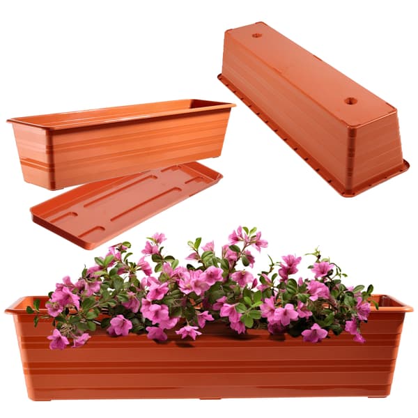 KADAX Balkonkasse 60 cm Urtepotte Urtepottestativ Balkon Blomsterstativ