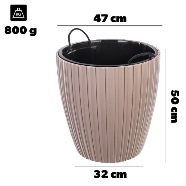 KADAX Doniczka Mika 50 szaro-beżowy 5098-051 K1663