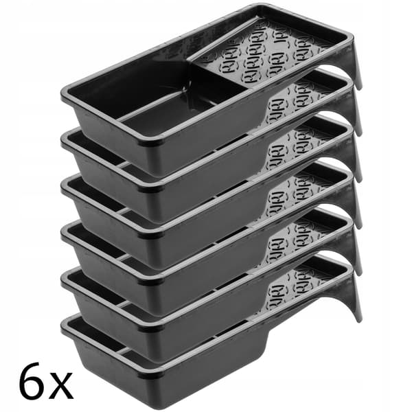 KADAX Stor Malerbakke 155x295 Mm Til Malerrulle Sæt Sort 6 Dele