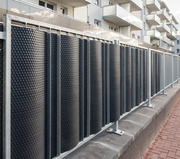 KADAX Technorattan Balkongskydd 1x4M Antracit Premium Balkongterrasmatta