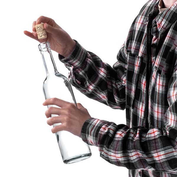 KADAX 30 st glasflaskor för vin, likörer, vinflaska 0,75 l 750 ml + korkar