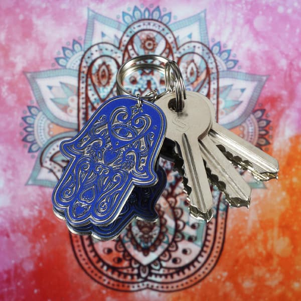 KADAX Nyckelring Presenthänge Hamsa Hand av Fatima Stål