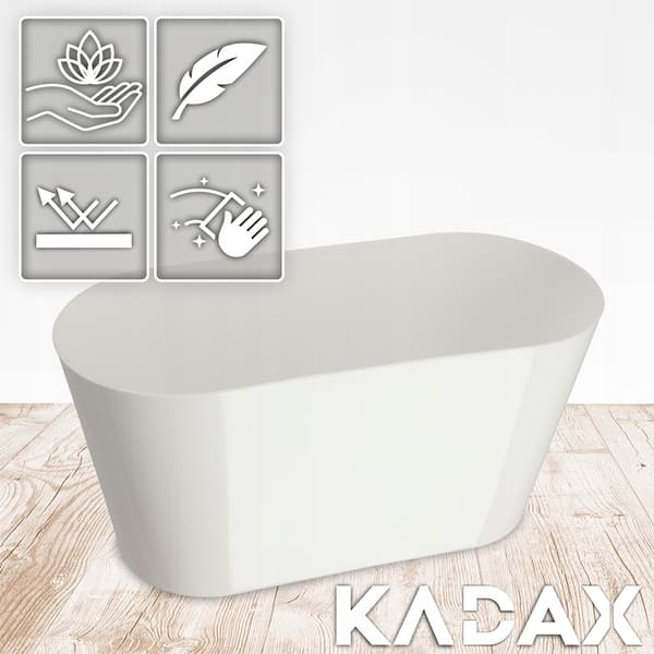 KADAX Blomkruka, Blomkruka, Plastlock, 27 cm, Blomställning, Balkong, Vit