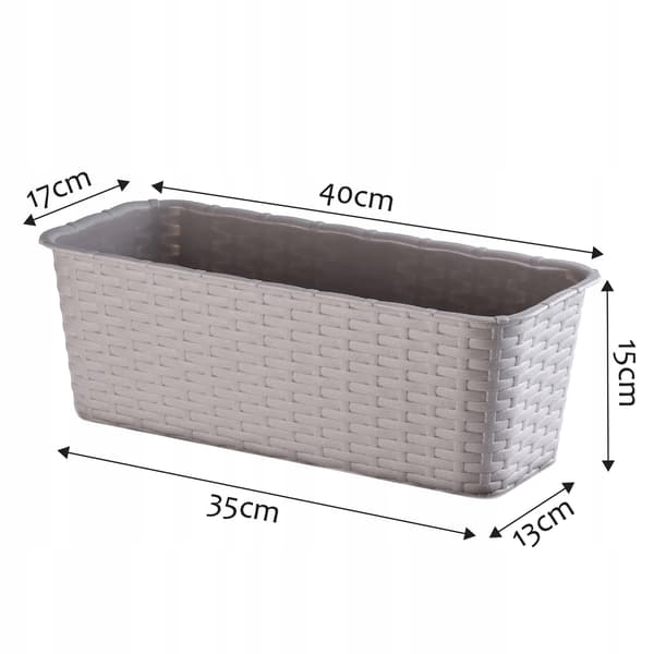 KADAX Balkonkasse 40 cm Urtepotte Urtepotte Balkon Blomsterstander Karamel