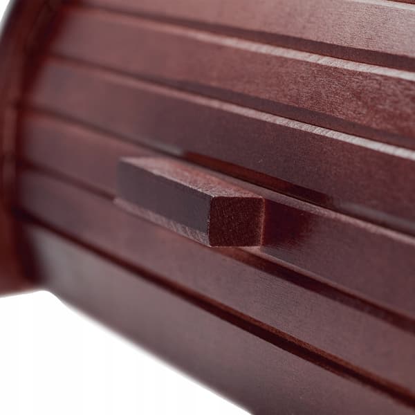 KADAX Træbrødkasse til Rundstykker Stor Ensfarvet Mørkebrun