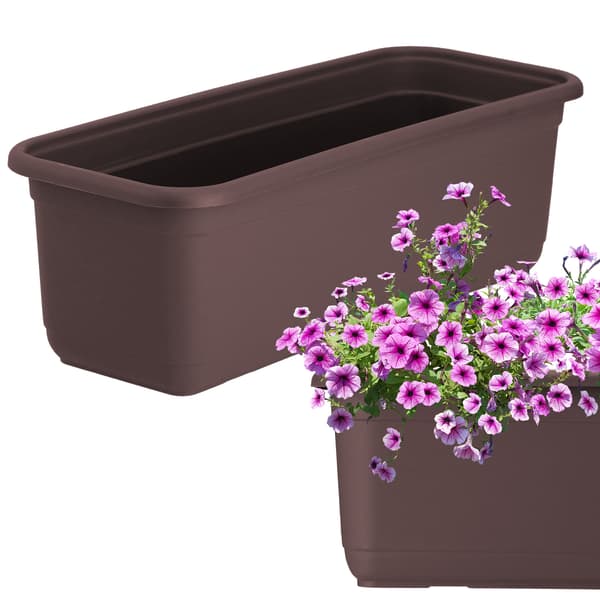 KADAX Balkonkasse 40 cm Urtepotte Urtepotte Balkon Brun