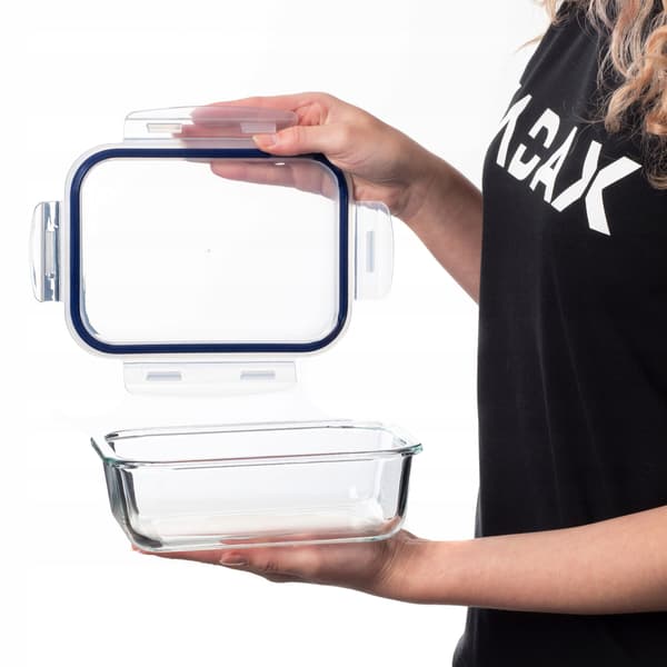 KADAX Glasmatbehållare 1040ml Med Lock Matlåda