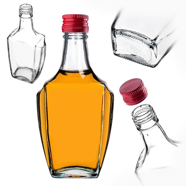 KADAX Lasipullo Tinktuuralle 250ml Punaisella korkilla 50kpl.