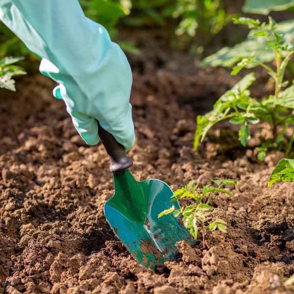 KADAX Haveskovl til plantning af blomster Bred stålhave 31 cm