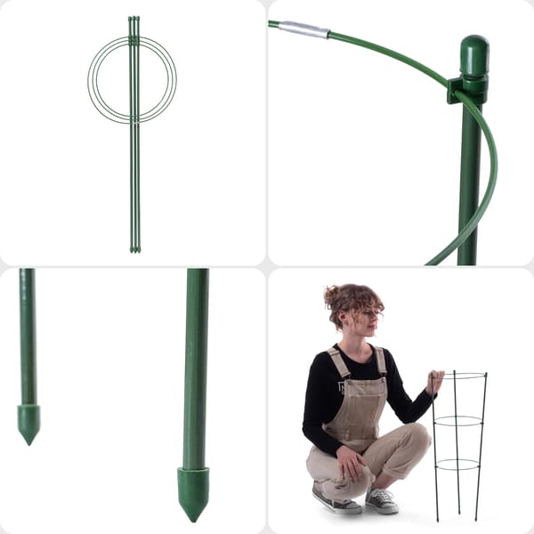 KADAX Ringstøtte til planter og blomster 60 cm metalstøttebøjler