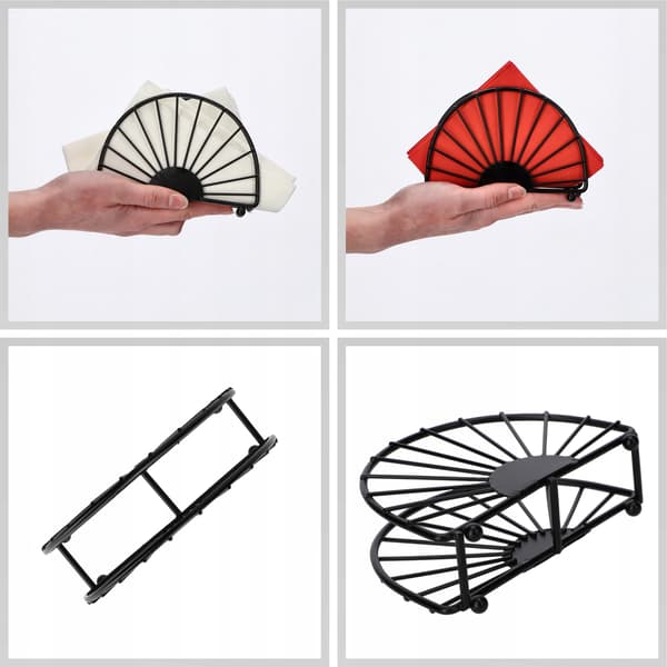 KADAX Servietholder Sort Metal Elegant Mat Servietholder 14cm