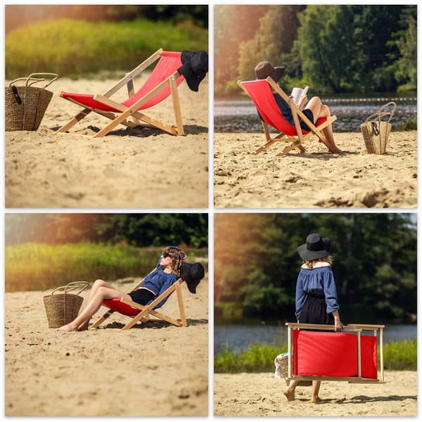 KADAX Trädgårdsstol för Strand, Hopfällbar, 2x Polerad, Hög Kvalitet