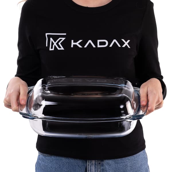 KADAX Rektangulär Ugnsform i Glas 4,1L Med Lock