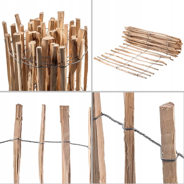KADAX Hassel staket upprullbart skyddande trädgårdsstaket 500x120 7-9cm