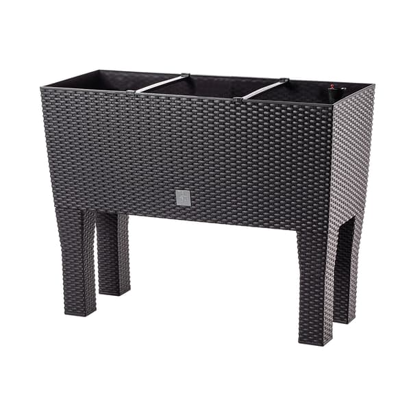 KADAX Blomkruka Trädgårdsplantering + Insats Blomlåda på Ben Brun 60cm