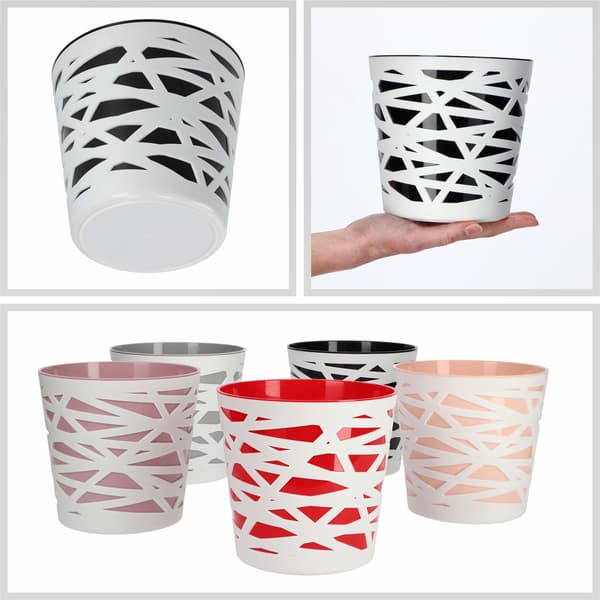 KADAX Urtepotte Plastik Lågindsats til Blomster og Planter 15 cm Sort