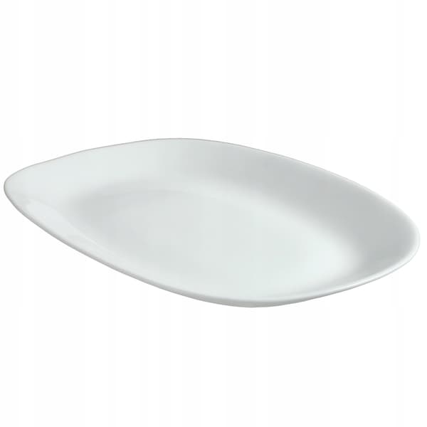 KADAX Ovalt serveringsfat i glas 22x16 cm för snacks vit