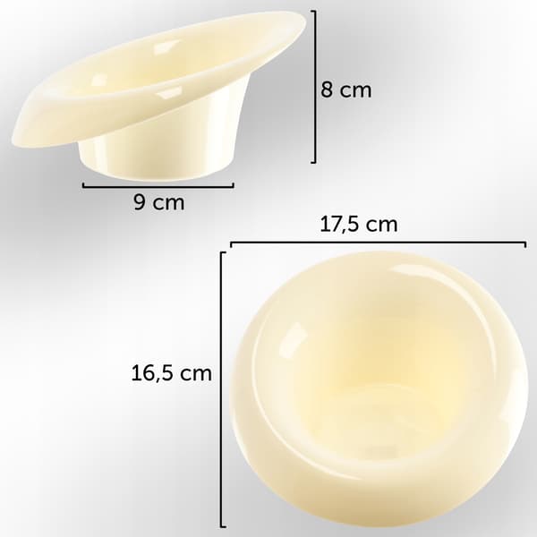 KADAX Urtepotteskjuler til Arrangementer Kompositioner Midterstykke Ikebana Base Creme 9cm