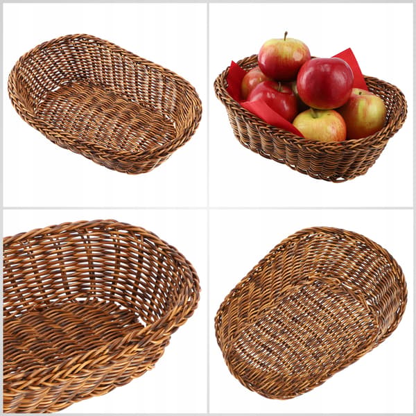 KADAX Korg för Bröd, Bestick, Kaka, Oval Brun