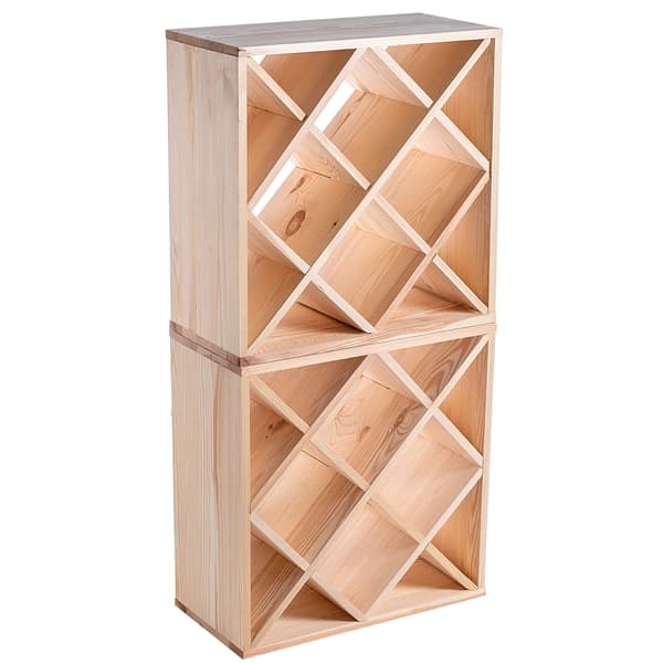 KADAX Vinställ i trä, 48 flaskor, alkoholskåp, 104 cm, set om 2