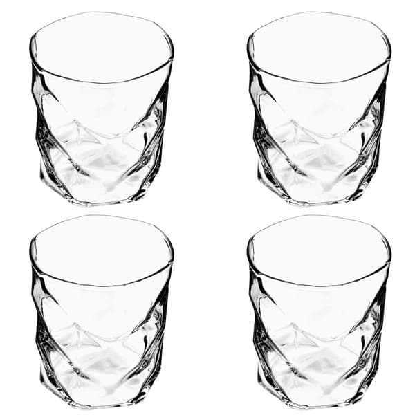 KADAX Glas för Whisky, Drycker, Juice, Vatten 330ml Presentset med 4
