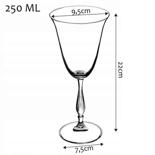 KADAX Rödvinsglas och Vitvinsglas Set med 6 Glas 250ml Set