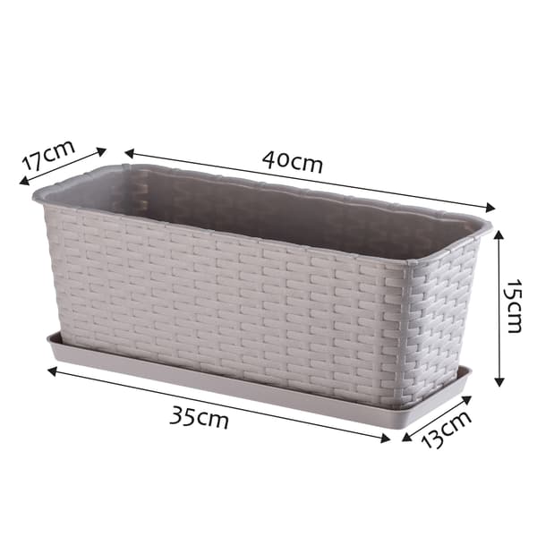 KADAX Balkonkasse Urtepotte Urtepotte med Stativ til Blomster Balustrade 40 cm