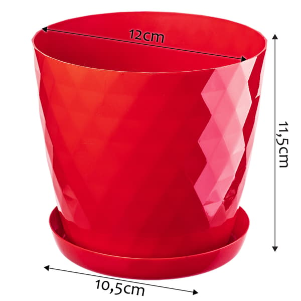 KADAX Plastblomkruka med stativ, Blomkruksskydd, 12 cm, Röd, Kadax
