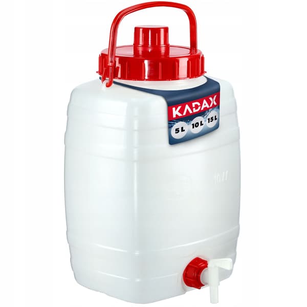 KADAX-behållare med kranbehållare för dricksvatten och drycker, 10 liter, certifikat