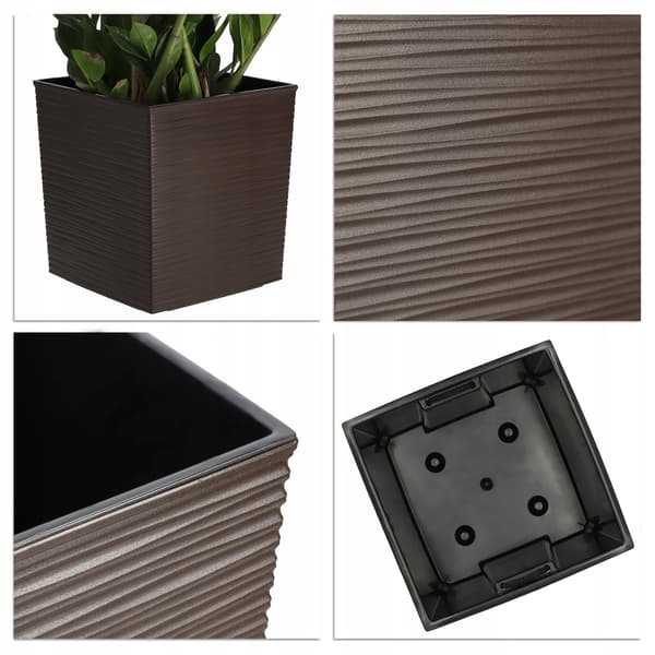 KADAX Blomkruka Blomkruka 40 cm Plastlock Mocha Med Insats